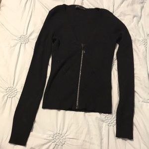 Chandail à fermeture éclair Guess small noir